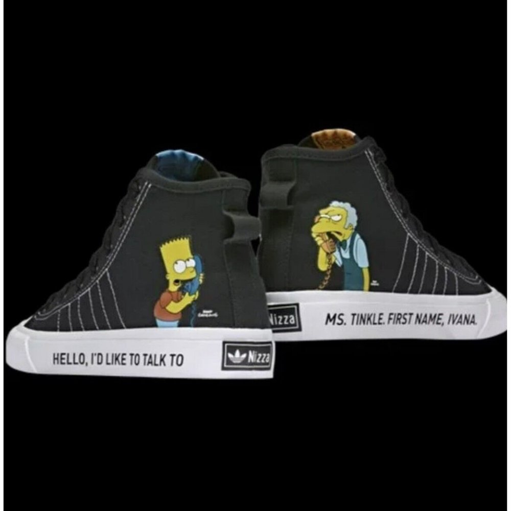 Adidas The Simpsons x Nizza Hi RF J Pranks On Moe GZ3538 Shoes Youth Size 7 - Picture 2 of 7